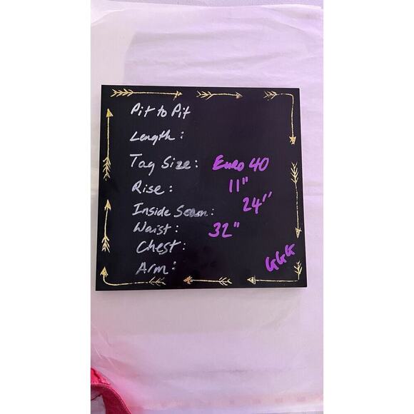 Isabel Marant Etoile Linen Blend Red High Rise Straight Ankle Pant Sz 40 US 10 - Picture 8 of 10